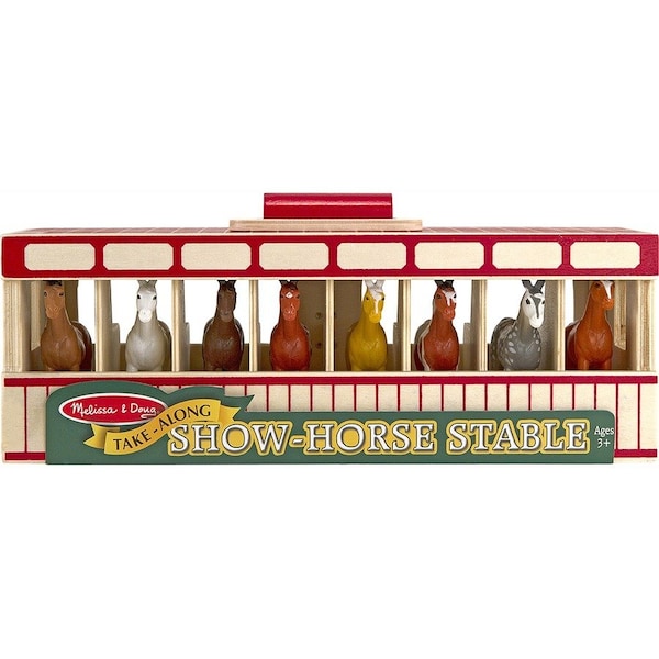 Melissa & Doug Take-Along Show-Horse Stable Play Set 3744 - main