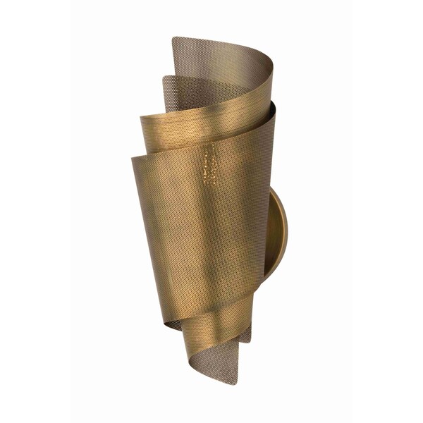 Troy Lighting Blaisdell 6in wide 1 Light Wall Sconce in Patina Brass B3513-PBR - main