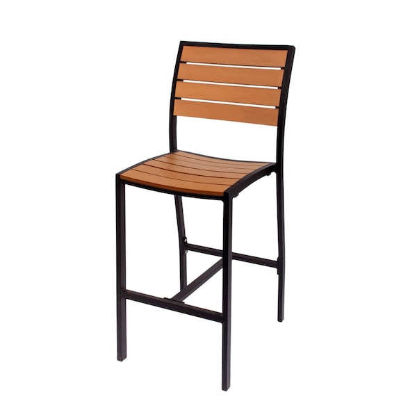 Bfm Seating Largo Teak Patio Bar Stool PH102BTKBL - main