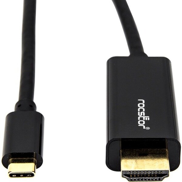 Rocstor 6FT USB-C TO HDMI M/M 4K CABLE SUPPORTS UP TO 4KX2K 60HZ BLACK Y10C166-B1 - main