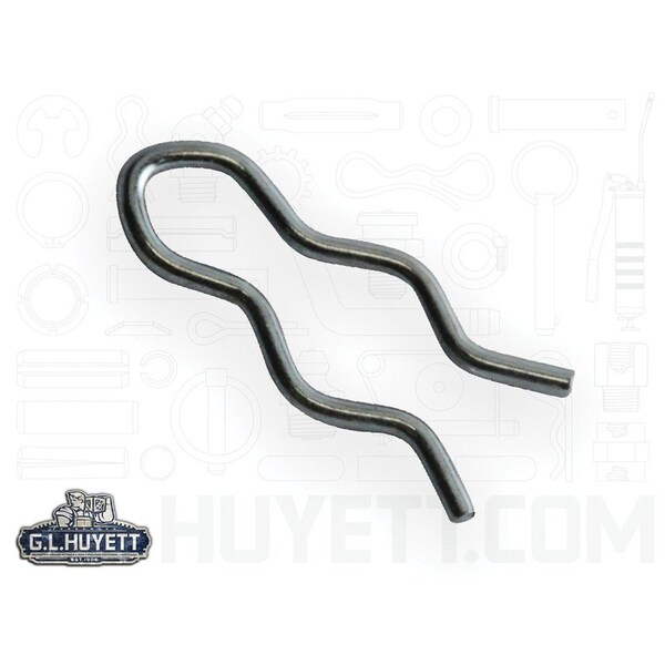 Huyett Hair Pin, Zinc Plated Spring Steel, 0.031 in Wire Dia x 0.500 in Length BPXZ-2302 - main