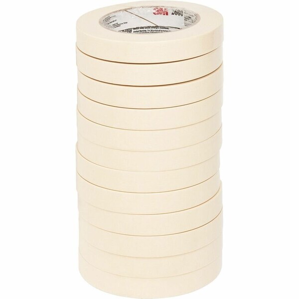 3M Highland Masking Tape260018A, 18mmx5, PK48, 0.71 in W x 4.4 mil Thick, 48 PK 2600-18A - main