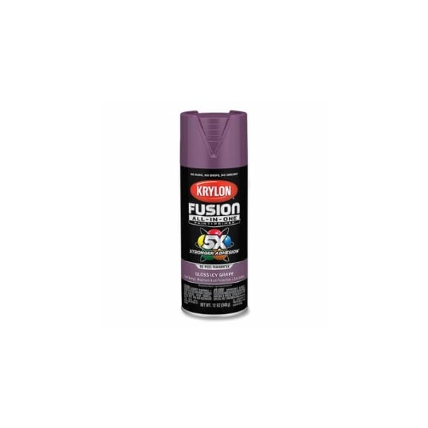 Krylon Industrial Fusion All-in-One, Paints + Primers, 12 oz, Aerosol Can, Gloss Icy Grape, 6PK 425-K02709007 - main