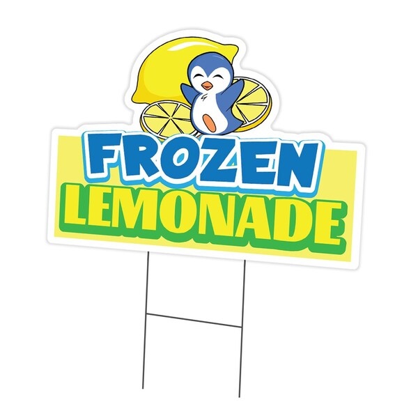 Signmission Frozen Lemonade Die Cut Yard & Stake plastic coroplast window, C-DC-1216-Frozen Lemonade19 C-DC-1216-DS-Frozen Lemonade19 - main