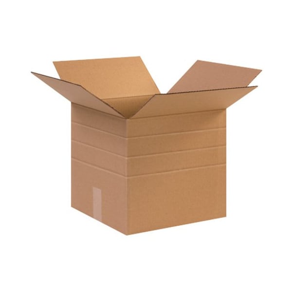 Partners Brand Multi-Depth Corrugated Boxes, 12 1/2" x 12 1/2" x 12", Kraft, 25/Bundle MD121212R - main
