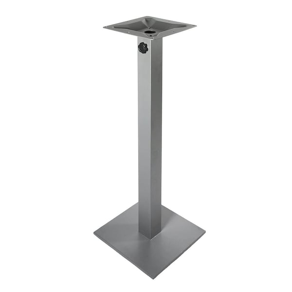 Bfm Seating Margate 16in Square Bar Height Base - Zinc Plated Cast Iron Bottom, Stainless Steel Column PHTB16SQSVTU - main