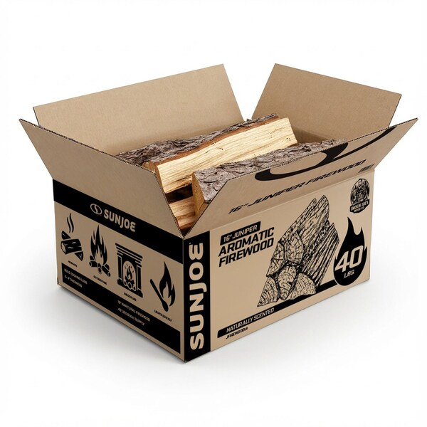 Sun Joe 1.5 cubic foot box of Juniper Firewood logs JFIREWOOD1.5 - main