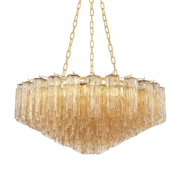 Hudson Valley Lighting Watertown 33 in. Chandelier Aged Brass 4909-AGB - main
