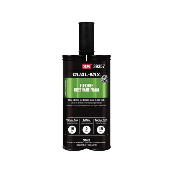 Sem Dual-Mix Flexible Urethane Foam, 7 oz Cartridge, Liquid, Black, 15 sec at 70 deg F Application 39357 - main