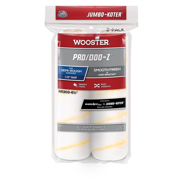 Wooster Roller Cvr Fbrc 2Pk 6.5X1/2In RR303-6 1/2 3195138 - main