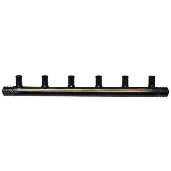 Apollo Valves Manifold, 176 in OAL, 34 in Inlet, 6Outlet, 12 in Outlet, Polyalloy, Black PXPA6PTO - main