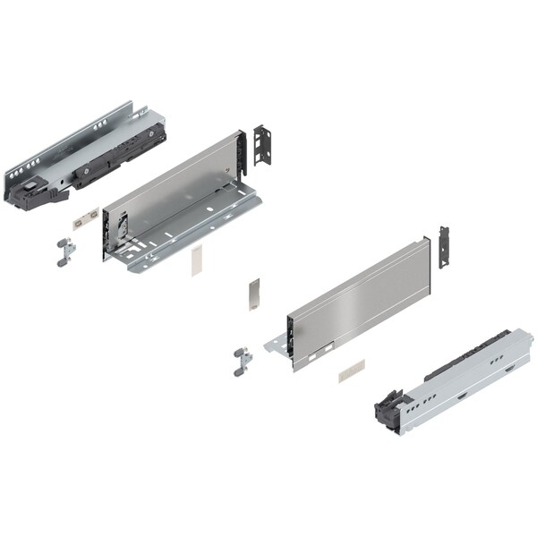 Blum 11in. M Height Legrabox Stainless Drawer Set, 125 Lbs Weight Rating 770M27S0I - main