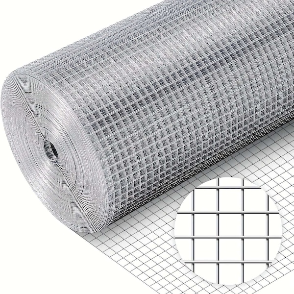 Wrightmaster 48 in. x 100 ft. 19-Gauge Reinforced Hot-Dip Galvanized Wire Mesh, 1/2 in. Grid Precision Welding ZR-48100 - main