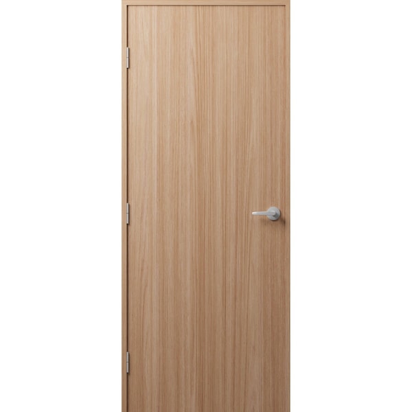 Sartodoors Firerated 20 Min Interior Door, 1222 Light Oak, Single Flush Panel Wood Frame Handle 36 x 96 Right FIRERATED1222ID-OAK-3696-RH-O - main