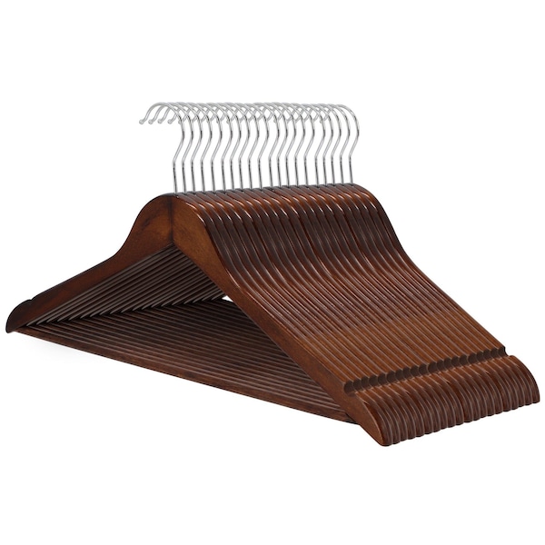 Megachef 20 Piece Acacia Wood Swivel Hook Hanger Set in Dark Brown 750122143M - main