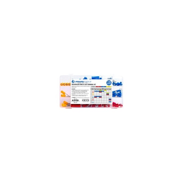 Cable Wholesale Jonard Tools Solderless Ring/Lug Terminal Kit with Crimp Tool 90J1-00048 - main