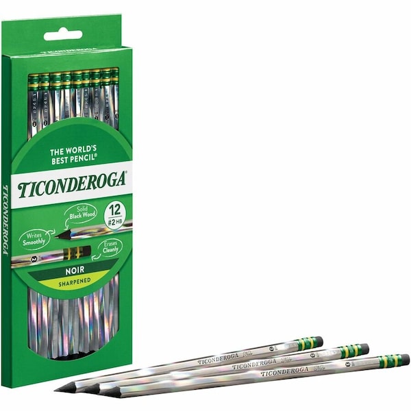Ticonderoga PENCIL, HOLOGRAPHIC, #2, 12CT 13970 - main