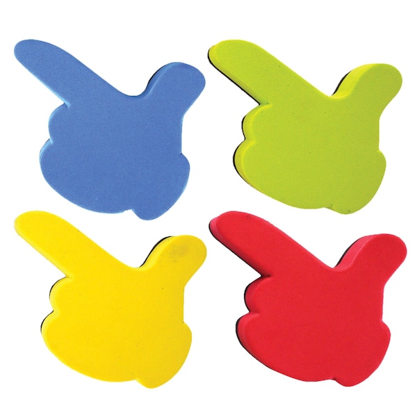 Flipside Call-Out Finger Pointer Magnetic Whiteboard Eraser - Set of 4 Erasers 35010 - main