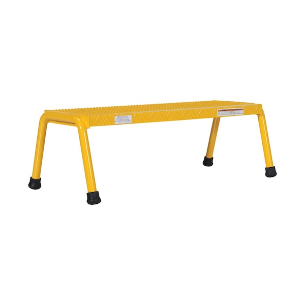 Vestil Alum Step Stand, 1 Step, Wide, 500 lb., 1 Steps, 10.4375 Overall Height, Aluminum, Yellow SSA-1W-Y - main
