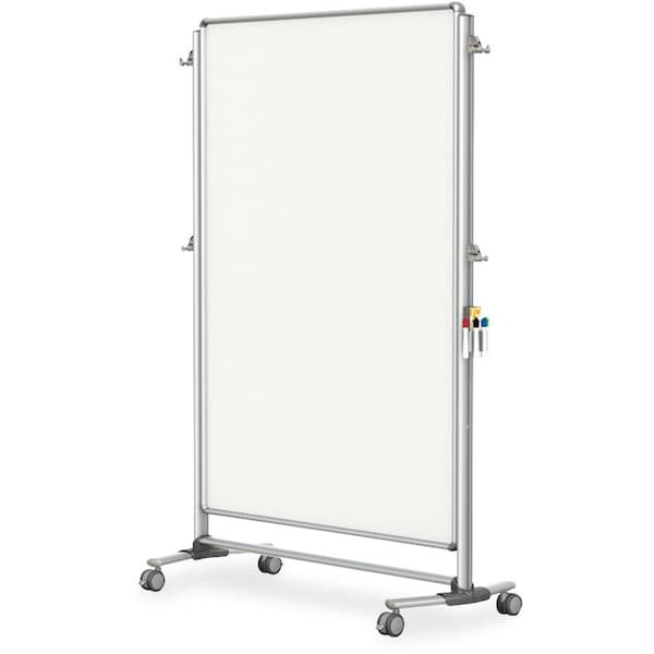 Ghent Dry Erase Board, Porcelain, 76 1/8 in, 52 3/8 in, Aluminum Frame, White, Matte NEX224MMP - main