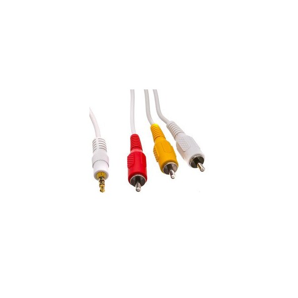 Cable Wholesale 3.5mm AV Audio Video Cable for iPod, 6 foot 10A1-05106 - main