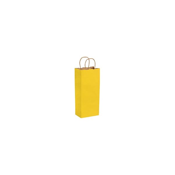 Bubblefast 250-5 1/2 x 3 1/4 x 13'' Yellow Tinted Shopping Bags, 250PK BFBGS115Y - main