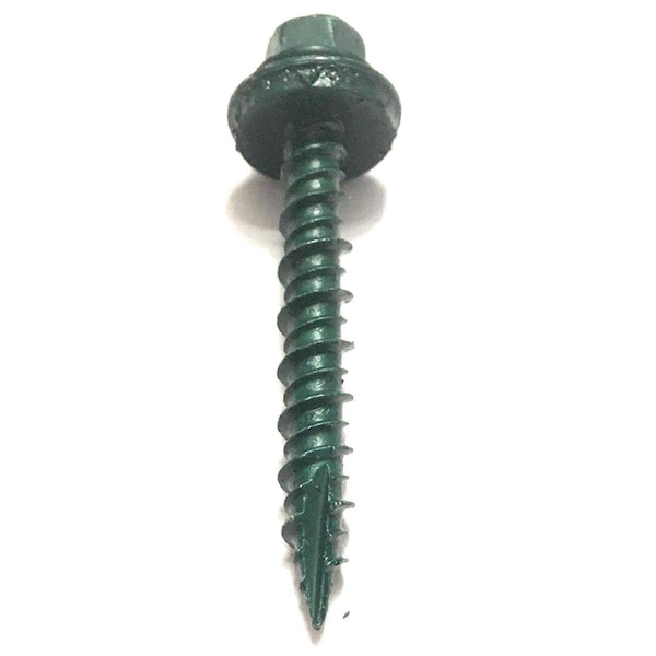 Hillman LB 10 x 1.5 in. Metal to Wood Self-Drilling Roofing Screws, Green 250503 - main