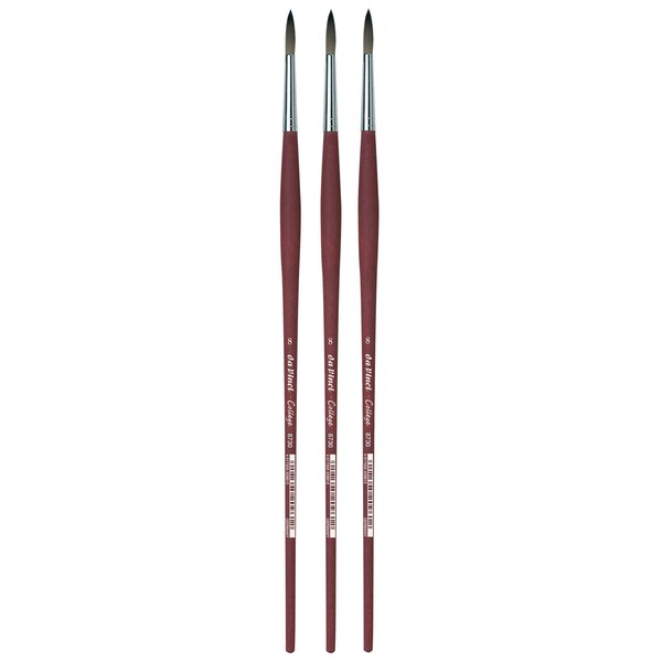 Da Vinci COLLEGE Student Brush, Synthetic, Acrylic & Oil, Round, Series 8730, Size 8, 3PK VA-8730_8 - main