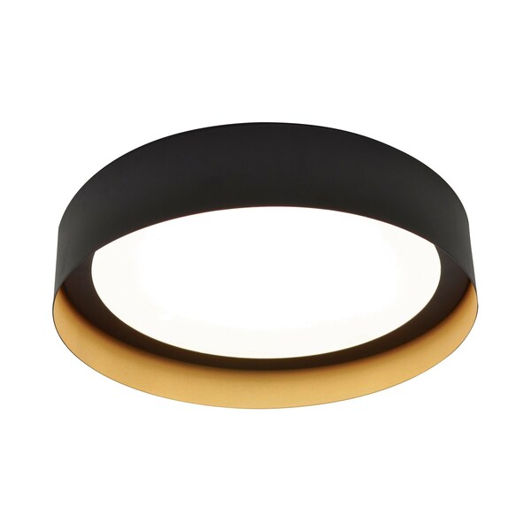 Afx Reveal, LED Flush Mount, 16"Dia., Black/Gold RVF16LAJUDBKGD - main