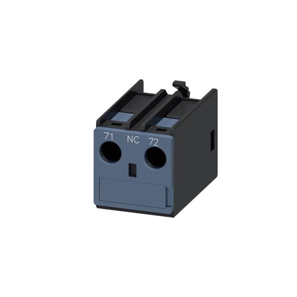 Siemens auxiliary switch, on the front, 1 NC, 71/72, current path: 1 NC, cable 3RH2911-1AA01 - main