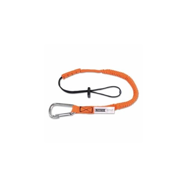 Proto Elastic Lanyard With Stainless Steel Carabiners, 48 in, Hook, 15 lb Load Cap 577-LAN15LBSSCAR - main