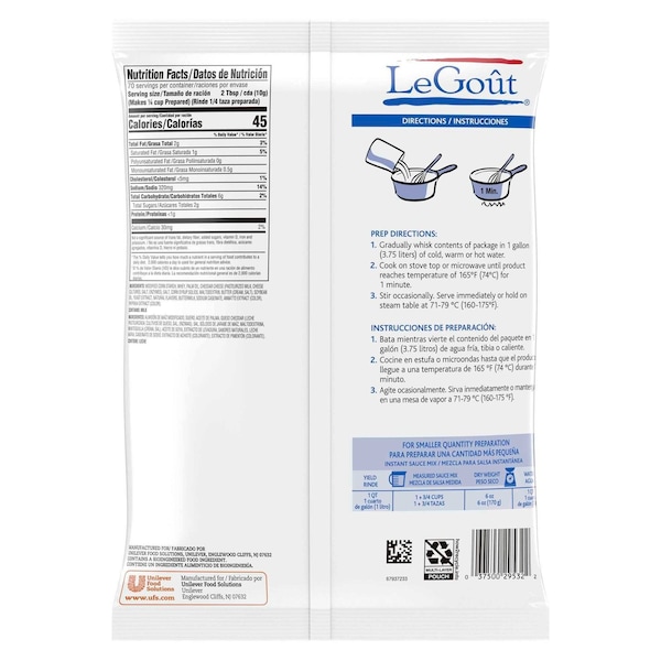 Legout Cheddar Cheese Instant Sauce Mix, 25.4 ounce, 8PK 84129532 - main