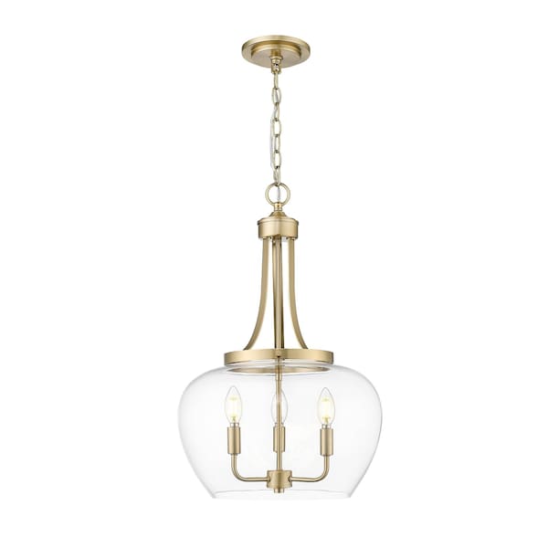 Z-Lite Joliet Burnished Brass 3 Light Pendant 473P16-BBR - main
