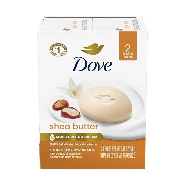 Dove Nourishing Care Shea Butter Beauty Bar Soap, 4.25 Ounce, 24PK 7624 - main