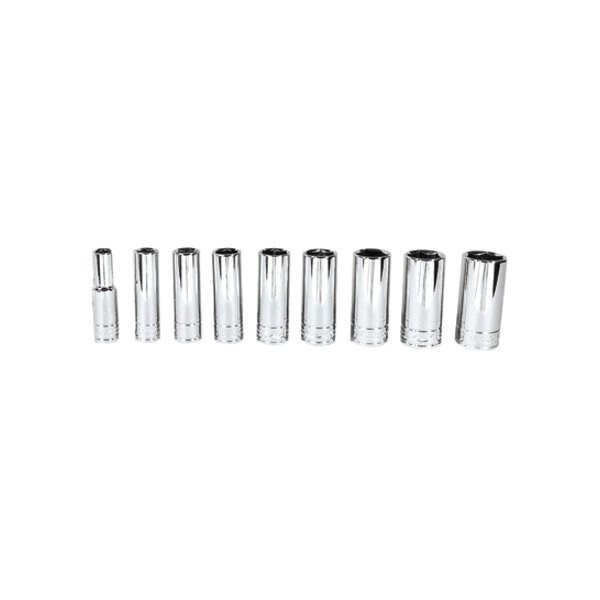 K-Tool International Fraction Deep Sockt Set, 3/8"Dr, 6Pt, 9pcs. KTI-22201 - main