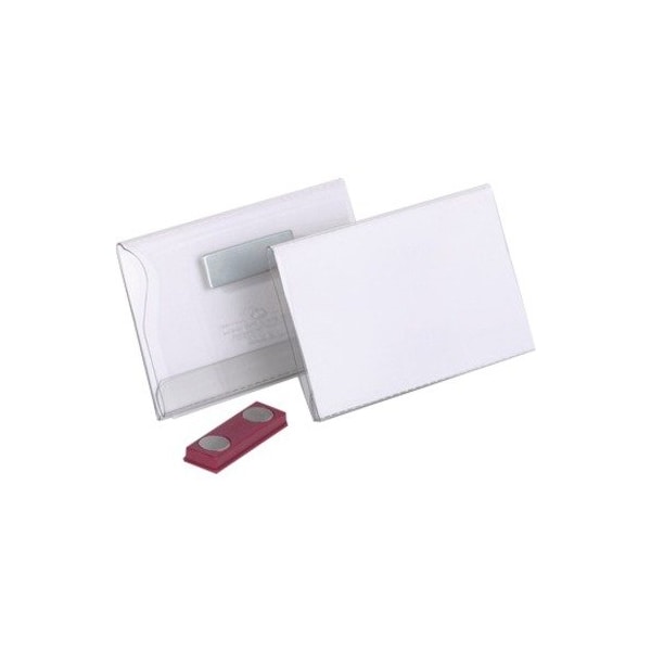 Durable Office Products Name Badge, Magnet, 1/8" W, 2-3/16" H, PK25 811719 - main