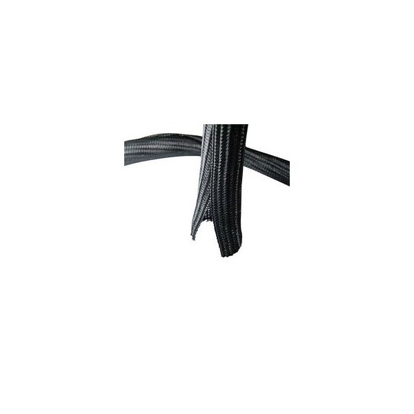 Cable Wholesale Self Closing Split Woven Cable Sleeve, 1 Inch diameter, Black, 50 Foot 30BR-20450 - main