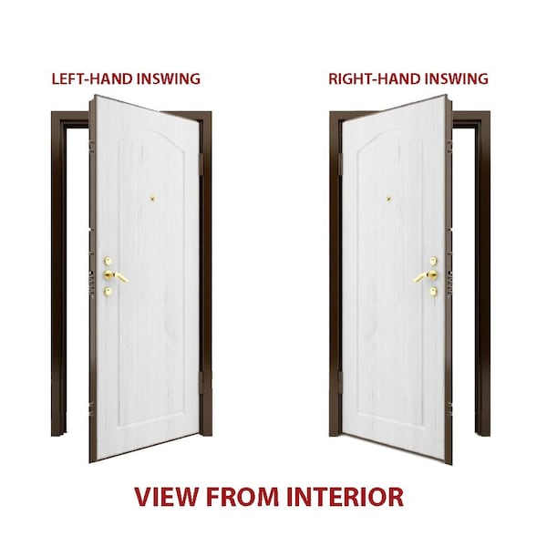 Vdomdoors Steel Door Deux 6500 White 2 Sidelight Exterior Windows Stainless Inserts Single Modern Painted-W12 DEUX6500EXD-WS-W12+36+12 x H80-Left-hand Inswing - main
