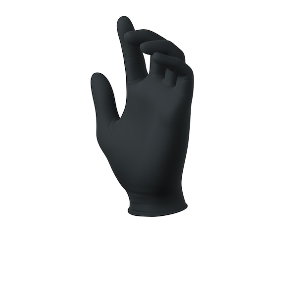 Sw Sustainability Solutions Inc Stellar S6, Disposable Gloves, 5 mil Palm, Biodegradable Nitrile, Powder-Free, S, 100 PK, Black N716882 - main