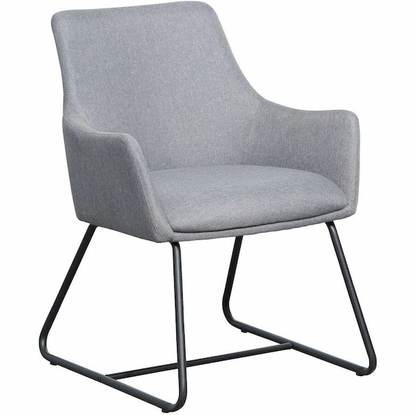 Lorell Gray Flannel Guest Chair with Sled Base 68562 - main