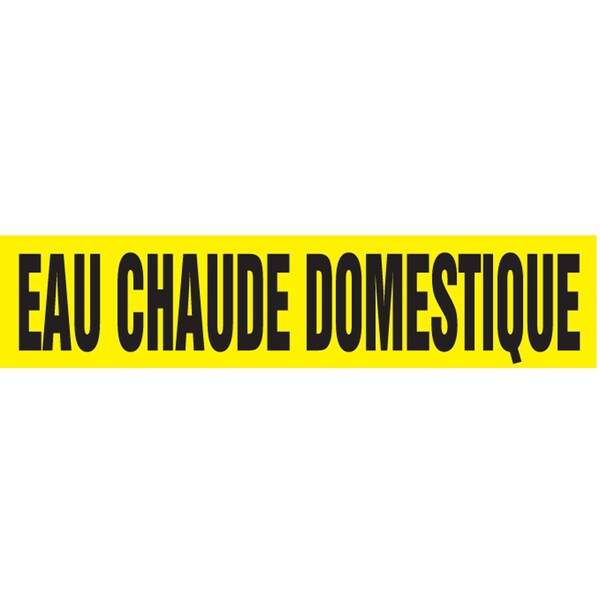 Accuform FRENCH PIPE MARKER EAU CHAUDE CRPK277SSH - main