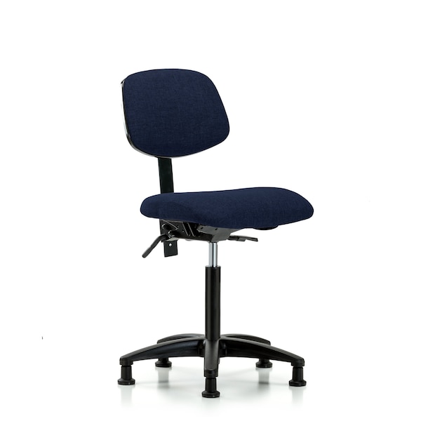 Blue Ridge Ergonomics Chair, Fabric, Med Bench, Glides, Nav, No Arms, 22" to 29" Height, Dark Blue BR-FMBCH-RG-T0-A0-NF-RG-F45 - main