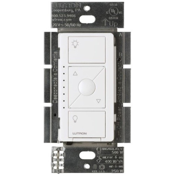 Lutron Lght Dmr, Switch Only, 120V AC, Wht PD-5NE-WH - main
