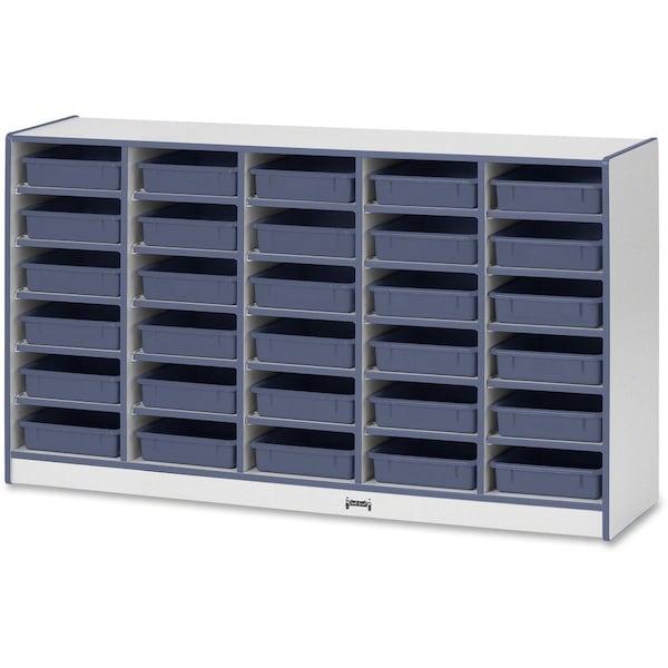 Jonti-Craft Rainbow Accents 30 Paper-Tray Mobile Storage, with Paper-Trays, Navy 0931JCWW112 - main