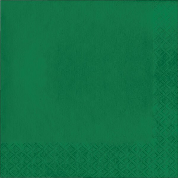 Touch Of Color 6.5" x 6.5" Emerald Green Napkins 600 PK 139184135 - main