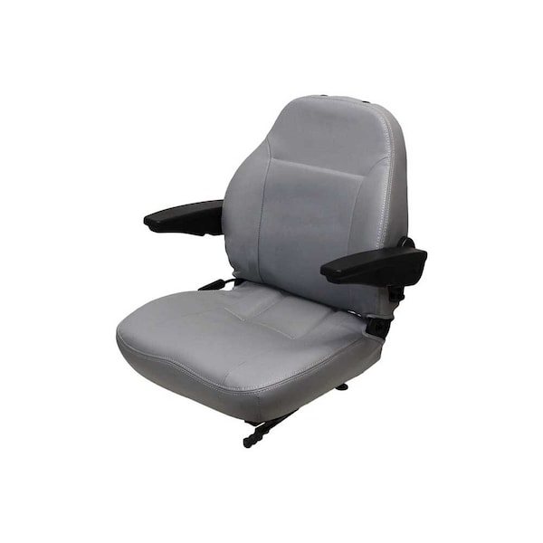Uni Pro 441 Seat Top Assembly, With Armrests, Gray Vinyl 8384 - main