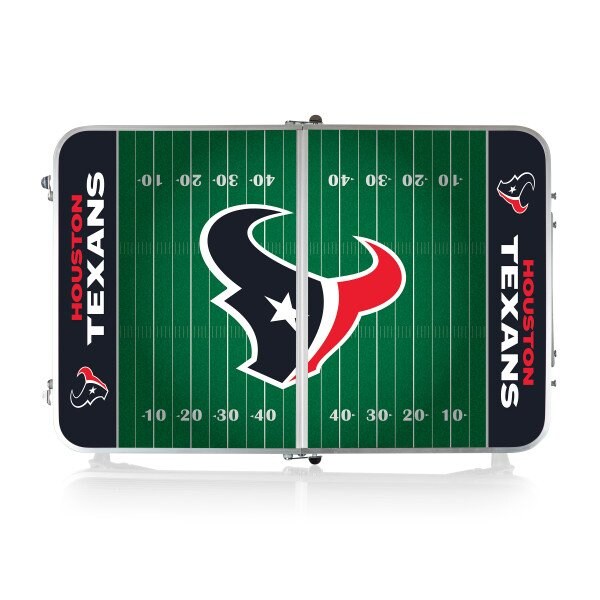 Picnic Time Family Of Brands Houston Texans - Concert Table Mini Portable Table, (Charcoal Wood Grain) 843-00-141-134-2 - main