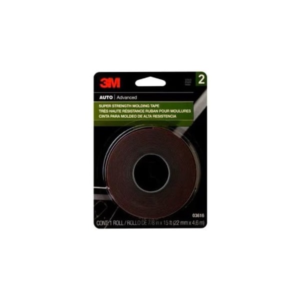 3M Molding Tape, Black, 15 ft L, Foam 03616 - main