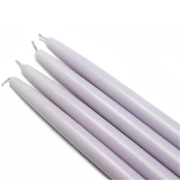 Vaser Designs 10 in. Taper Candles, Lavender - 12 Piece VA2593430 - main