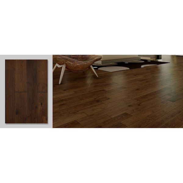 East West Furniture 0.5 x 5 in. Sango Premier Hickory Chestnut Handscraped Engineered Hardwood Flooring SP-5HH01 - main